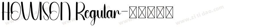 HOWISON Regular字体转换